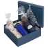 Набор «Новогодняя история», синий, , коробка - картон; термостакан - пластик, пищевая сталь