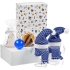 Набор «Предвкушение волшебства» с шариком, синий, , бокалы - стекло, украшение бокалов - акрил 100%, коробка - картон