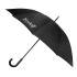 Зонт-трость Lui, черный с красным, , ручка  - натуральная кожа; купол - эпонж, 190t