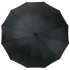 Зонт-трость Lui, черный с красным, , ручка  - натуральная кожа; купол - эпонж, 190t