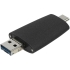 Флешка Pebble Universal, USB 3.0, черная, 32 Гб, , 