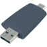 Флешка Pebble Type-C, USB 3.0, серо-синяя, 16 Гб, , 
