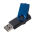 Флешка Twist Color, черная с синим, 8 Гб, , покрытие софт-тач; пластик; металл