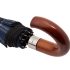 Складной зонт Wood Classic S, синий в клетку, , эпонж Складной зонт Wood Classic S, синий в клетку, , эпонж