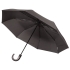 Складной зонт Etna, черный, , купол - эпонж, 190t; ручка - натуральная кожа; спицы - стеклопластик