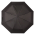 Складной зонт Etna, черный, , купол - эпонж, 190t; ручка - натуральная кожа; спицы - стеклопластик