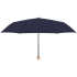 Зонт складной Nature Mini, синий, , купол - полиэстер, переработанный; ручка - дерево; каркас - сталь, стеклопластик