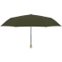 Зонт складной Nature Mini, зеленый, , купол - полиэстер, переработанный; каркас - сталь, стеклопластик; ручка - дерево