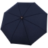 Зонт складной Nature Magic, синий, , купол - полиэстер, переработанный; каркас - сталь, стеклопластик; ручка - дерево