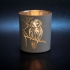 Подсвечник со свечой Forest, с изображением совы, , стекло; воск; картон