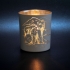 Подсвечник со свечой Forest, с изображением медведя, , стекло; воск; картон