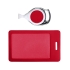 Чехол для пропуска с ретрактором Dorset, красный, , искусственная кожа; пластик, металл; покрытие софт-тач