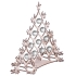 Сборная елка «Новогодний ажур», с серебристыми шариками, , дерево