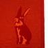 Плед Stereo Bunny, красный, , акрил 100%