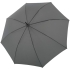 Зонт-трость Nature Stick AC, серый, , купол - полиэстер, переработанный; каркас - сталь, стеклопластик; ручка - дерево
