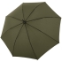 Зонт-трость Nature Stick AC, зеленый, , купол - полиэстер, переработанный; каркас - сталь, стеклопластик; ручка - дерево