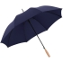 Зонт-трость Nature Stick AC, синий, , купол - полиэстер, переработанный; каркас - сталь, стеклопластик; ручка - дерево