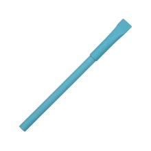 Ручка картонная с колпачком Recycled, голубой (Р)