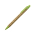 Ручка из пробки и переработанной пшеницы шариковая Evora, пробка/зеленый, пробка/зеленый, пробка/пластик