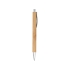 Ручка шариковая TUCUMA с корпусом из бамбука, бежевый/серебристый, бежевый/серебристый, бамбук/пластик