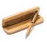 Ручка шариковая BODONI из бамбука в футляре, бежевый, бежевый, бамбук