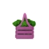 Композиция Корзинка со мхом, фиолетовый, фиолетовый, зеленый, дерево, мох ягель