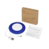 Беспроводное зарядное устройство со встроенным кабелем 2-в-1 Disc, синий, синий, пластик