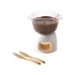 Фондю Chocolate, прозрачный, белый, натуральный, стекло, фарфор, бамбук