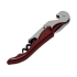 Нож сомелье Pulltap's Basic, бургунди, бургунди/серебристый, ручка- окрашенное оцинковонное железо, пластик; рычаг- никелированная сталь; спираль- углеродистая сталь с тефлоновым покрытием; лезвие- нержавеющая сталь