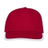 Пятипанельная кепка Nestor с окантовкой, красный/белый, красный/белый, хлопок