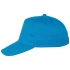 Бейсболка Memphis 5-ти панельная 165 гр, ярко-голубой, ярко-голубой, 100% хлопок, твилл