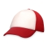 Бейсболка под сублимацию с сеткой Newport, белый/красный, белый/красный, полиэстер