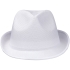 Шляпа Trilby, белый, белый, полиэстер