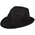 Шляпа Trilby, черный, черный, полиэстер