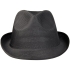 Шляпа Trilby, черный, черный, полиэстер
