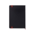 Блокнот в линейку формата А5, черный/красный, черный/красный, картон, покрытый бумагой под искусственную кожу