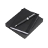 Подарочный набор: блокнот А6, ручка шариковая. HUGO BOSS, блокнот- черный, ручка- темно-серый/серебристый, блокнот- полиуретан с покрытием soft-touch, ручка- латунь с покрытием soft-touch