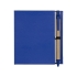 Цветной комбинированный блокнот с ручкой, синий, синий, бумага