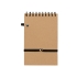 Блокнот B7 Forli с обложкой из пробки, натуральный + ручка из пробки Evora, черный, натуральный/черный, картон, переработанная бумага, пробка, металл