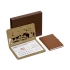 Подарочный набор Vicenza, календарь- натуральный, блокнот- коричневый, календарь- фанера/бумага, блокнот- искусственная кожа (пу)/бумага