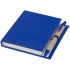 Цветной комбинированный блокнот с ручкой, синий, синий, блокнот- картон/бумага, ручка- картон/пластик