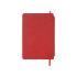 Блокнот Notepeno 130x205 мм с тонированными линованными страницами, красный, красный, термо pu с зернистой структурой