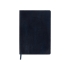 Блокнот А5 Fabrizio, 80 листов, цветной срез, темно-синий, темно-синий, искусственная кожа (пу)