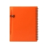 Блокнот Контакт с ручкой, оранжевый, красный, бумага/полипропилен