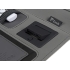 Органайзер с беспроводной зарядкой 5000 mAh Powernote, темно-серый, темно-серый, органайзер- полиуретан, полиэстер, обложка блокнота- картон с покрытием soft-touch