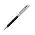 Бизнес-блокнот А5 с клапаном Fabrizio с ручкой, черный, черный, серебристый, искусственная кожа, металл