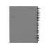 Блокнот А5 Контакт с ручкой, серый, серый, серебристый, бумага/полипропилен