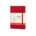 Ежедневник Moleskine Classic (2022), Pocket (9х14), красный, твердая обложка, красный, полипропилен