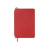 Блокнот Notepeno 130x205 мм с тонированными линованными страницами, красный, красный, термо pu с зернистой структурой