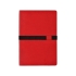 Блокнот А5 Doppio, черный/красный, черный/красный, термополиуретан